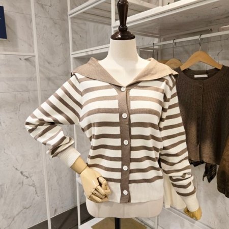 세일러 스트라이프 가디건