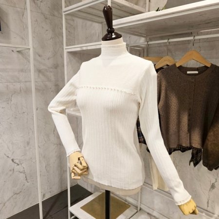 진주 반목 골지 니트