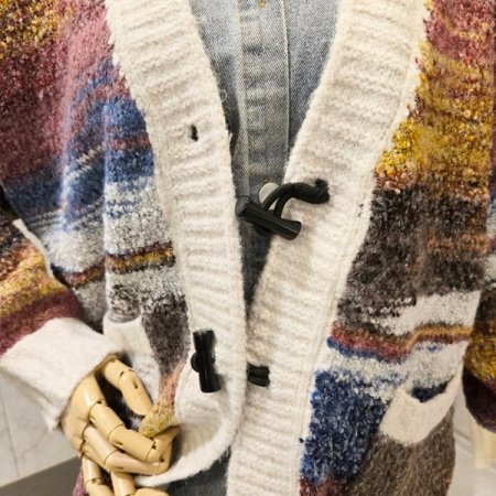 데님 배색 오버핏 가디건