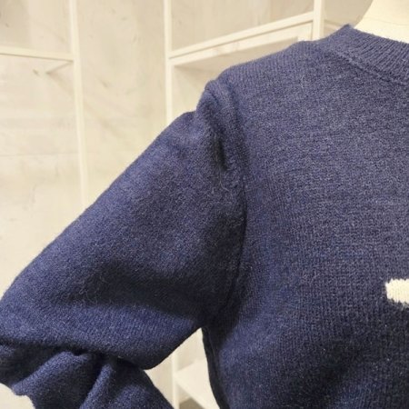 곰돌이 자수 니트