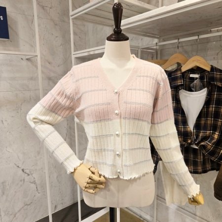 롤링 브이넥 가디건