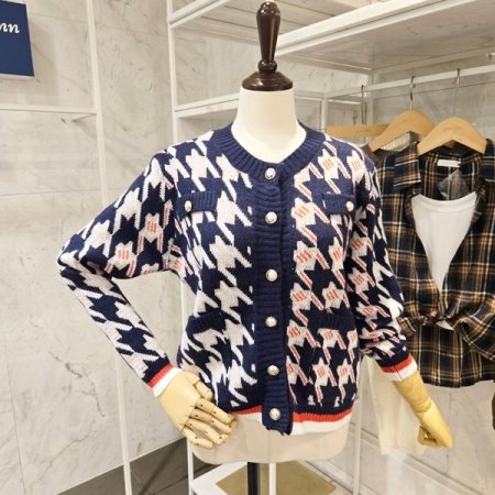 은장 패턴 가디건