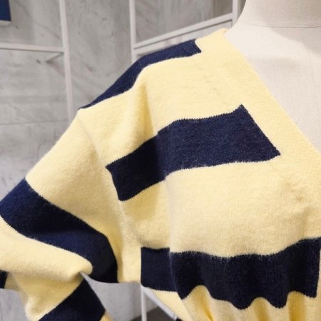 스트라이프 가디건 끈 세트