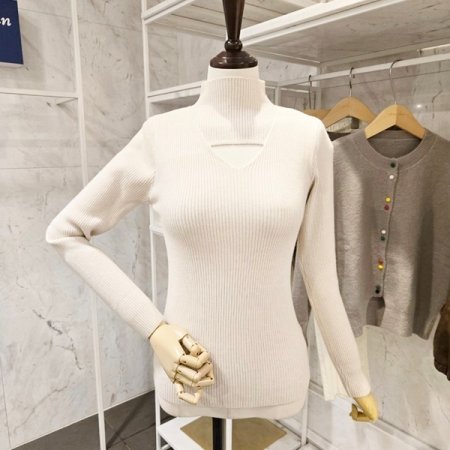 트임 반목 골지 니트