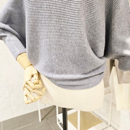 보트넥 가오리핏 니트