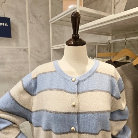 컬러 줄무늬 가디건