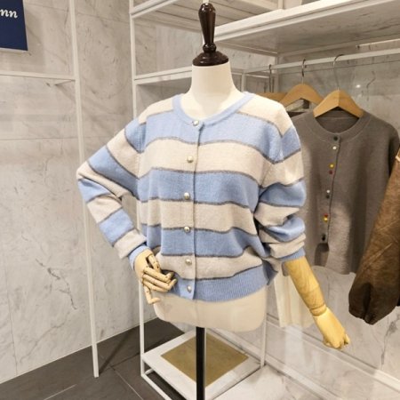 컬러 줄무늬 가디건