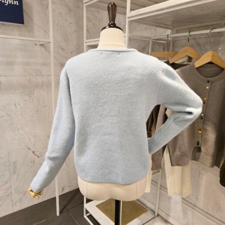 리본 브로치 니트 자켓