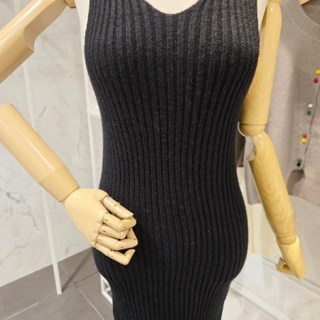 진주니트 민소매원피스 세트