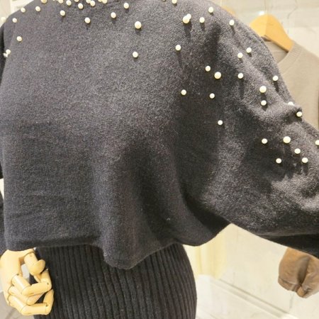 진주니트 민소매원피스 세트