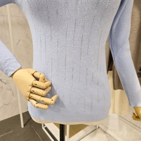 비쥬장식 반목 니트