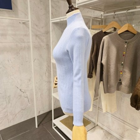 비쥬장식 반목 니트