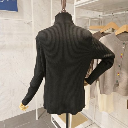 옆 트임 골지 폴라 니트