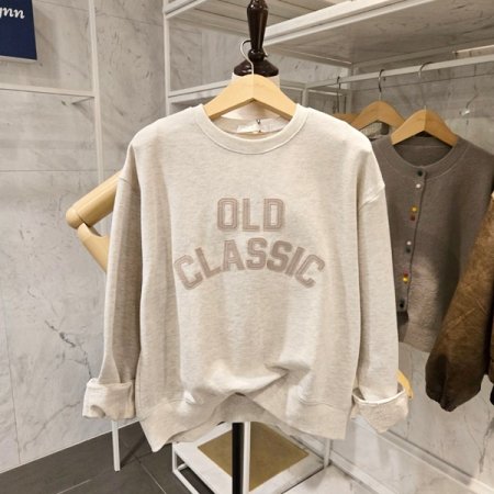 클래식 레터링 맨투맨티셔츠