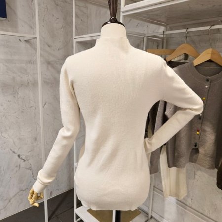 기본 하이넥 골지 니트