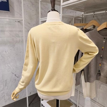 베이직 무지 브이넥 니트