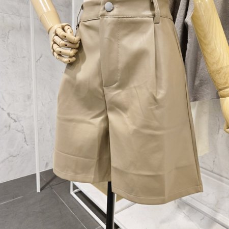 레더 버뮤다 팬츠