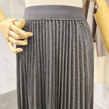 비쥬장식 플리츠 스커트