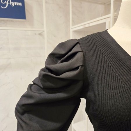 셔링 퍼프 골지 가디건