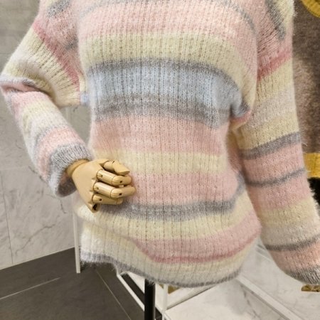 컬러 보트넥 니트