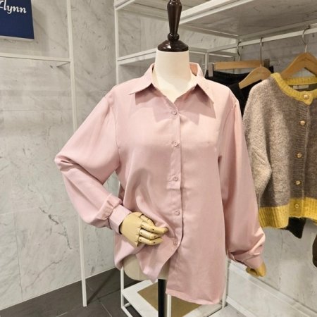 레터링 배색 조끼 셔츠 세트