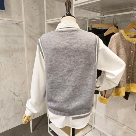 무지 셔츠 니트 베스트 세트