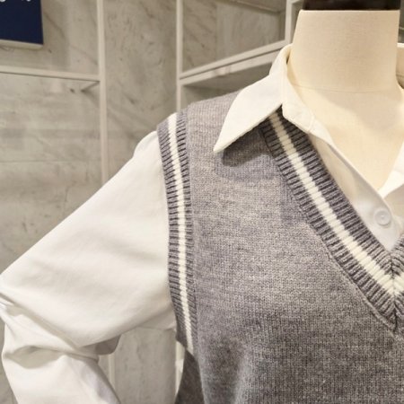 무지 셔츠 니트 베스트 세트