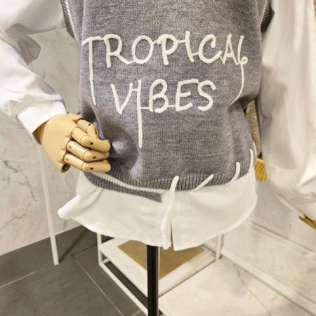 무지 셔츠 니트 베스트 세트