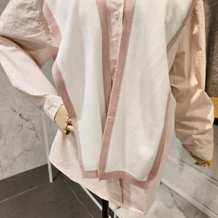 어깨 숄 자수셔츠