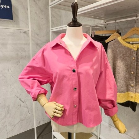 언발 컬러 셔츠