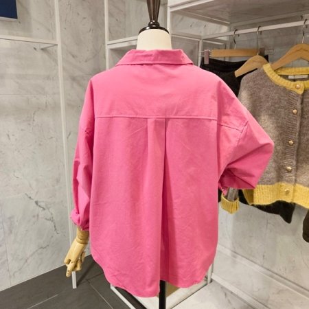 언발 컬러 셔츠