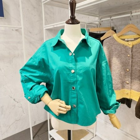 언발 컬러 셔츠