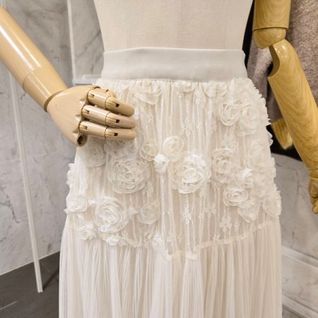 로즈 샤 밴딩 스커트