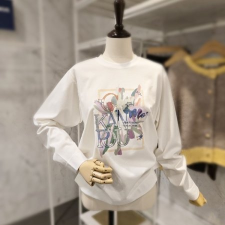 프린팅 라운드넥 티셔츠