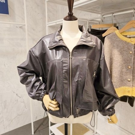 빅포켓 루즈핏 스트링 점퍼