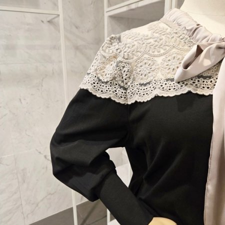 시스루 레이스 블라우스