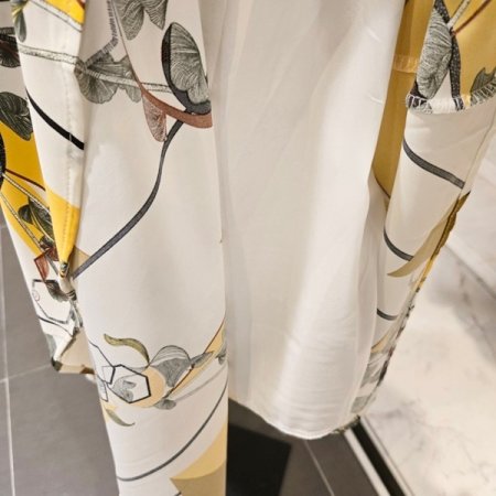 프린트 에이라인 스커트