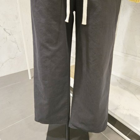 끈 무지 와이드 팬츠