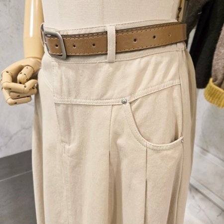 벨트 에이라인 스커트 세트