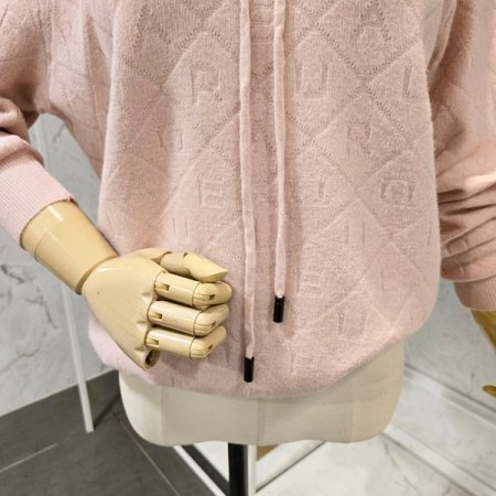 알파벳 후드 니트