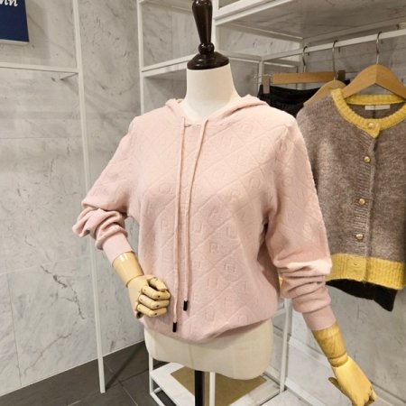 알파벳 후드 니트