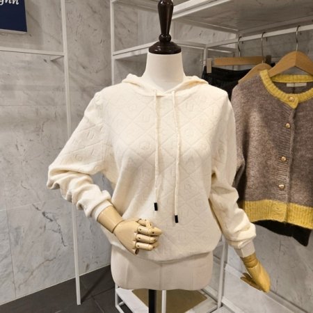 알파벳 후드 니트