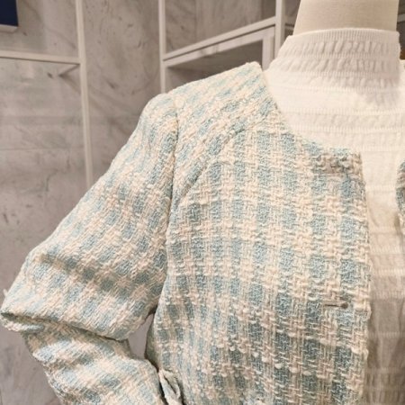 노카라 봄 트위드 자켓