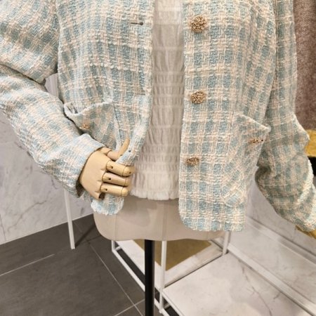 노카라 봄 트위드 자켓