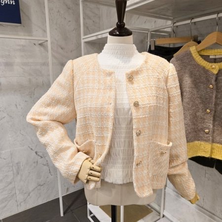 노카라 봄 트위드 자켓