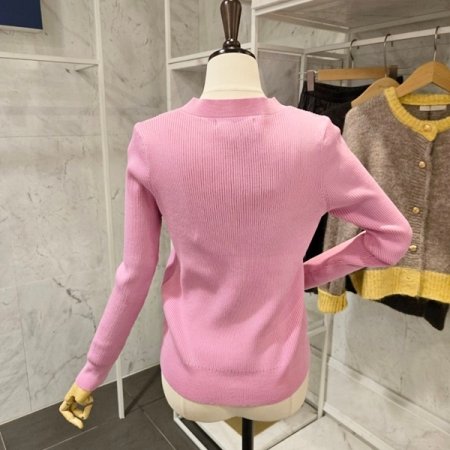 브이넥 포켓 골지 가디건