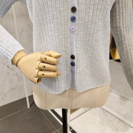 브이넥 미니단추 가디건