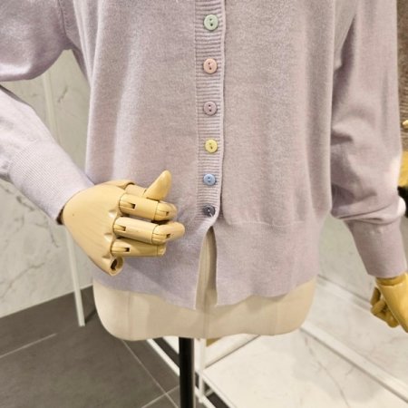 컬러단추 라운드 가디건