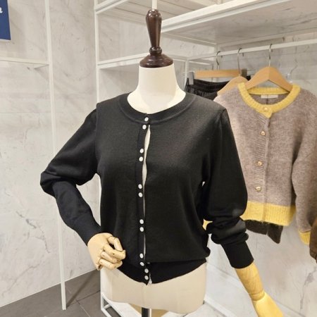 베이직 라운드넥 가디건