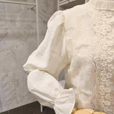 꽃 레이스 블라우스